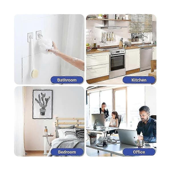 Wall hanger without nails, wall hooks for hanging, 50-pack self-adhesive wall hooks, picture hangers f-bra-FX-
