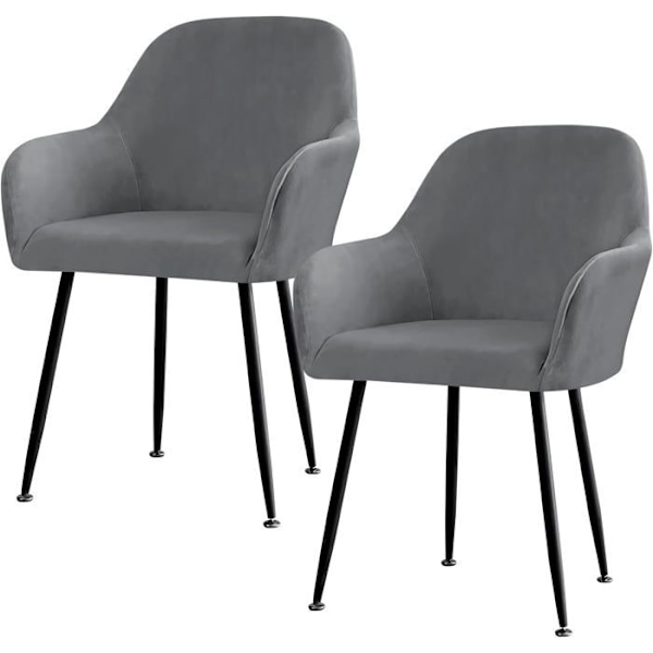 Stretchiga Stolsöverdrag, Elastiska Stolsöverdrag med Armstöd, Avtagbart Stolsöverdrag (Grå)