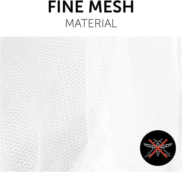 White Mosquito Net for Cozy, Stroller, Buggy and Umbrella Stroller, Universal Anti-Insect Protection, Durable and Solid Mesh Fabric