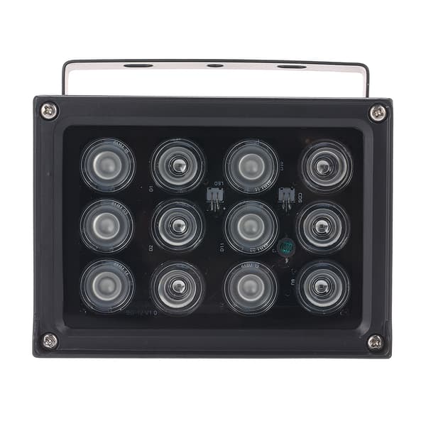 12st Array Infraröda LED-lampor - IR Extra Lampa för Mörkerseende, Bred Vinkel, Lång Räckvidd, Utomhus, IP65 Klassad CCTV Säkerhetskamera-FY-
