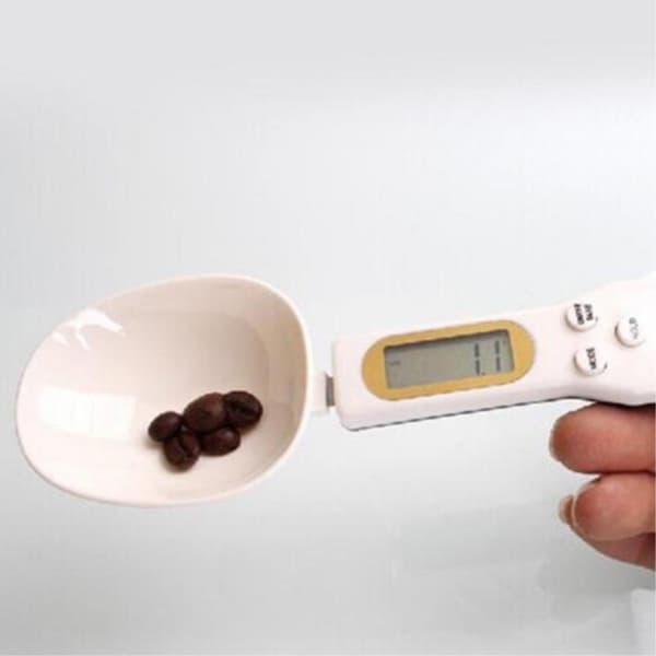 Digital ske vægt 0,1g til 500 gram - Ske Vit Vit white