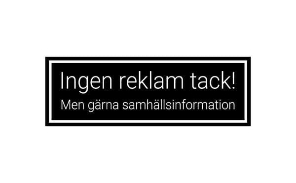 No advertising please, But public information is welcome, Sticker