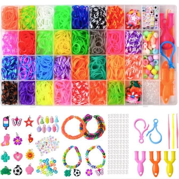 Elastiskt Armbandskit - Ej Specificerat - 32 Färger - 1500 Elastiska Band - Miljövänligt Material - För Barn[YJD] 32 Colors 32 Colors