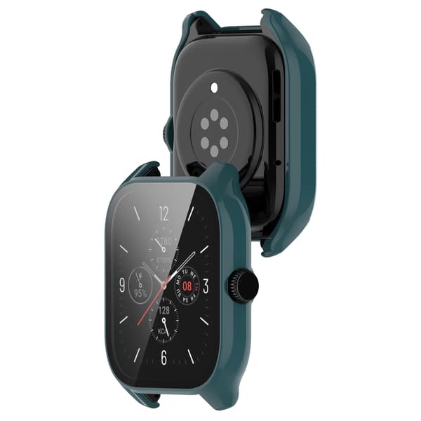 Protective Case for Amazfit GTS 4 with Tempered Glass Screen Protector (Ivory White)