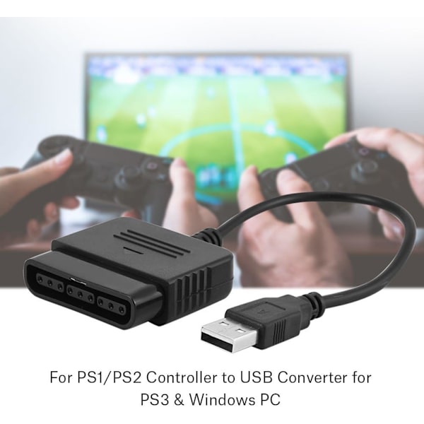 Socobeta USB-konverter kompatibel med Playstation1/2-controller PS1 til PS3 PC