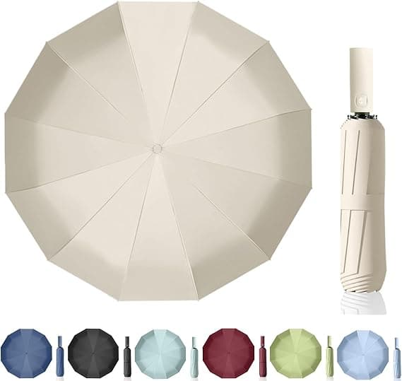 Folding Umbrella Compact Windproof Travel Umbrella Automatic 24 Ribs Anti-UV Waterproof Sun Umbrella