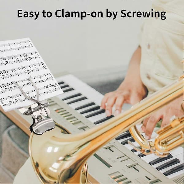 【LD】Adjustable Trombone Marching Lyre with Secure Clamp Mount and Durable Metal Construction Compatible with Marching Band