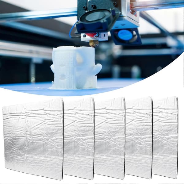 Selvklebende varmeisolasjonsmatte for 3D-skriverplattform varmebed (310 x 310 mm)