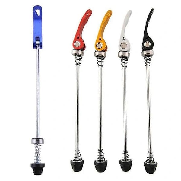 Kaesi 1 Pair Bicycle MTB Road Bike Front Rear Hub Quick Release Skewers Levers Black