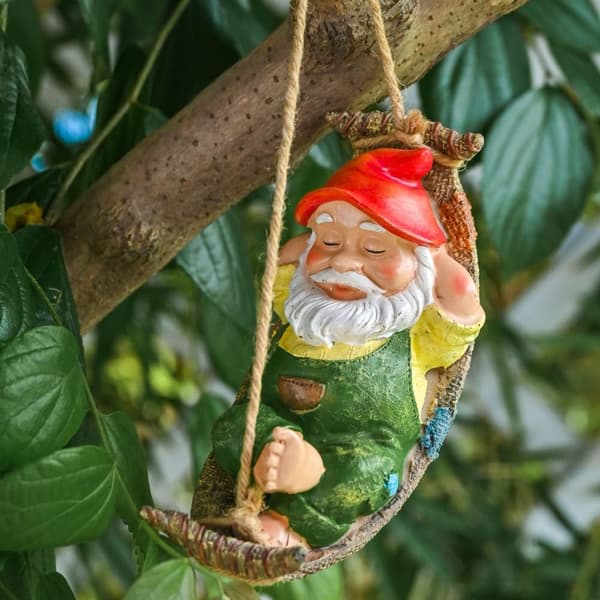 Havetomte, Udendørsstatue, Havepynt, Vandtæt Plastfigur til Græsplæne, Gaver til Udendørsdekoration-FA-
