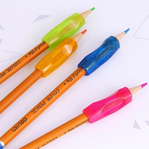 Ergonomiskt skrivgrepp, silikongrepp, grepp, penngrepp, pennhållare (5-pack)