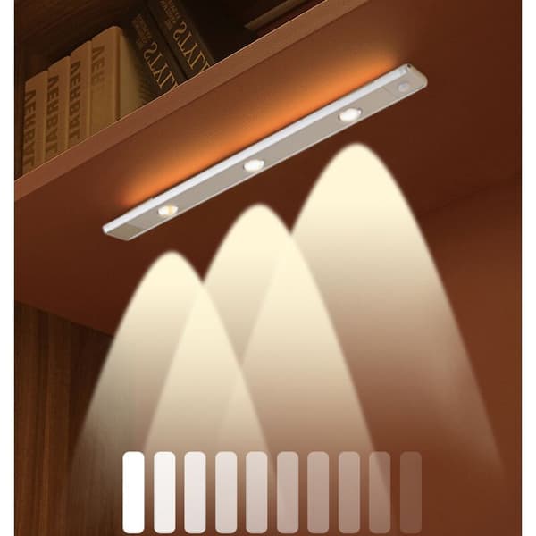 LED Ultratynn Smart Sensor Nattlys Garderobelys USB Oppladbar Katteøye (40CM 2W)