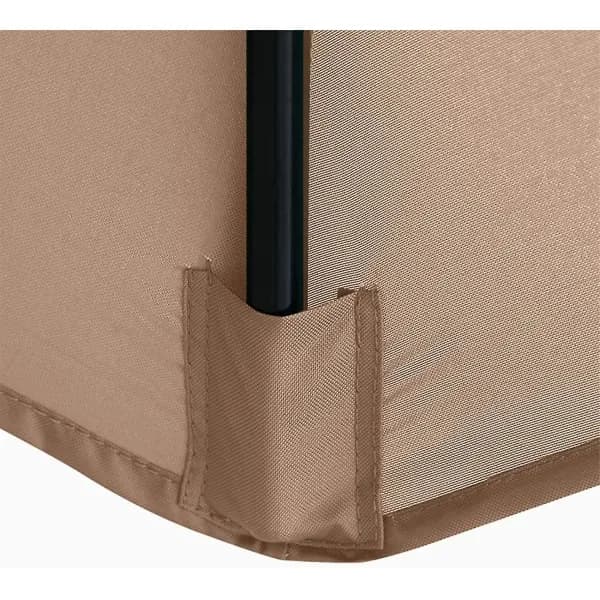 Replacement Cover for Parasol, 8 Ribs, 3m, Waterproof, Anti-UV, Replacement Fabric, Beige