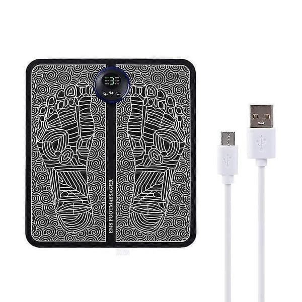 Ems Fodmassage Pad Måtte Elektrisk Massageapparat Usb Lcd Bærbar Usb Genopladelig [DB]