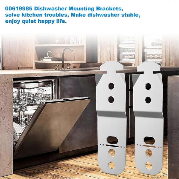 Dishwasher Mounting Bracket 619985 for Dishwasher Parts, 2-Pack