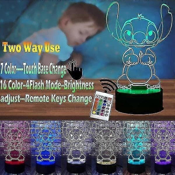 Stitch-yövalo, Lilo ja Stitch -lahjat 3D Stitch -lamppu lelu