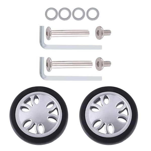 M6 50MmX12Mm Suitcase Replacement Wheels Durable PU Wheels Deluxe Repair Tool 1 Pair