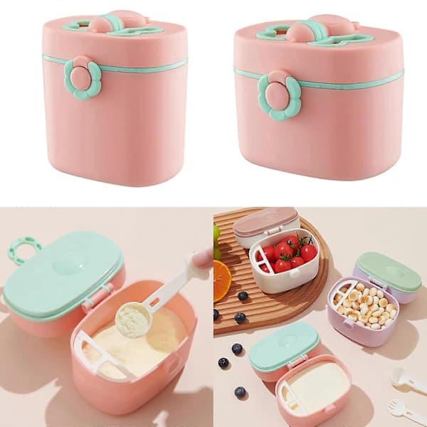 Replacement Container Box Infant Complementary Food Storage Box Portable Milk Powder Container Carry Case for Toddler Travel White L