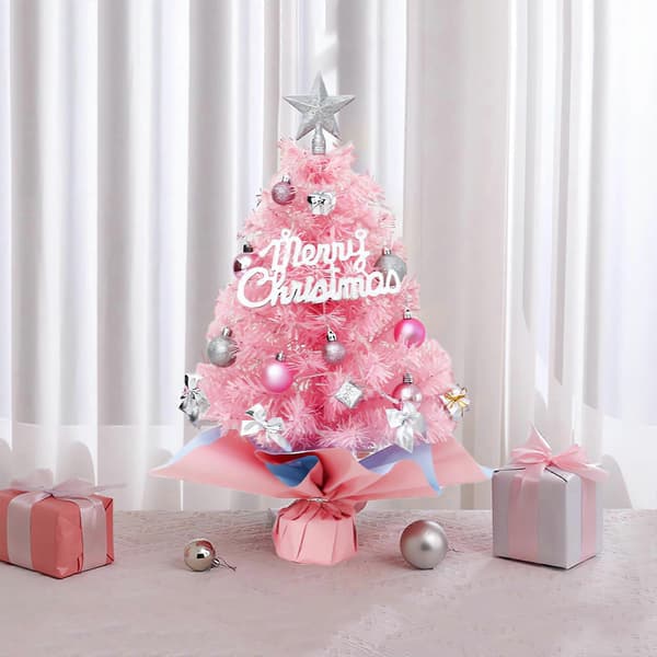 Mini Julgran Bordsdekoration Julgran 45 cm Lindad i Papperspinnar