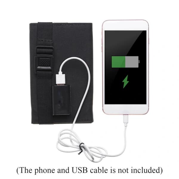 100W USB sammenleggbart solcellepanel Bærbart fleksibelt lite vanntett 5V sammenleggbare solceller for telefonbatterilader