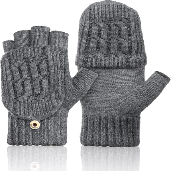 Vinter Fingerløse Handsker Dame Fingerløse Handsker Fleksible Termiske Uldhandsker(yh)