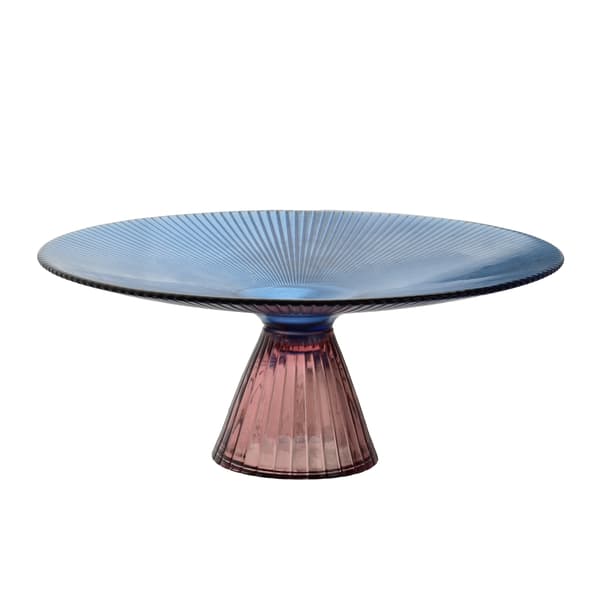 Glasfad Daz Glass Patera 26x10 cm blå rosa 1 stk