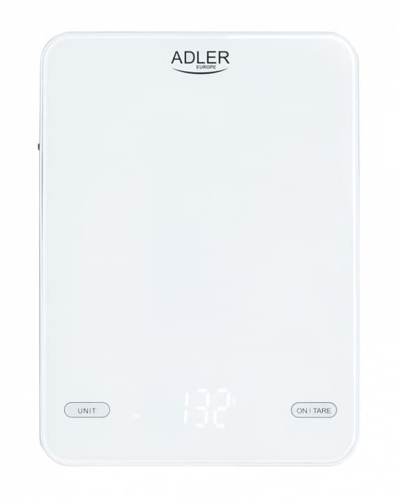Adler AD 3177w Kitchen Scale 10kg, USB Charging, White 640