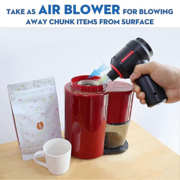 3-i-1 Computer Vacuum Cleaner, Compressed Air Duster, Portable Handheld Cordless Vacuum Cleaner, Keyboard Cleaning Kit, Electric Spray Air Can For PC