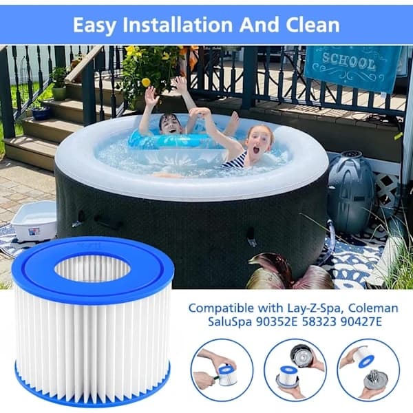 Lay-Z-Spa Filter (VI), kompatibel med alla Lay-Z-Spa bubbelpooler 4 st