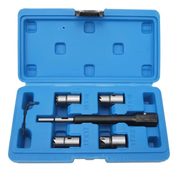 5-piece Diesel Injector Seat Cutter Tool Set High Hardness Robust Practical with Hex Key for CDI Engines