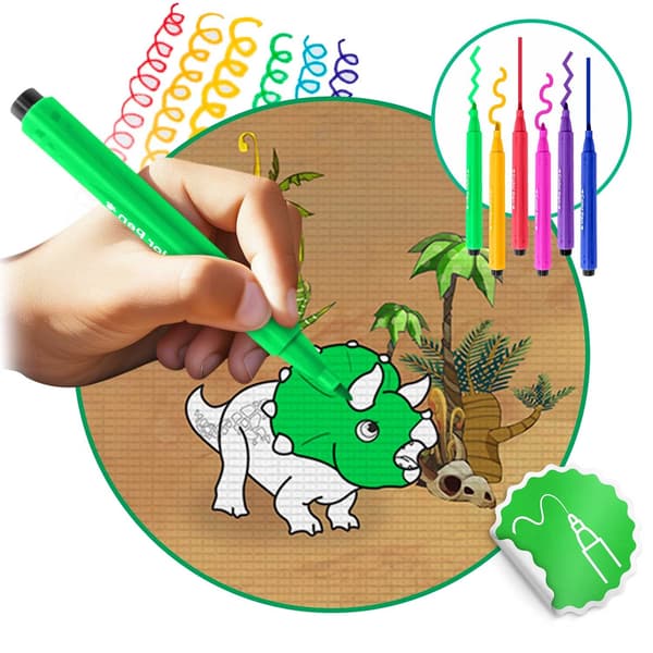 Fargerik male-matte, sammenrullbar 120 x 90 x 0,3 cm Ricokids RK-344