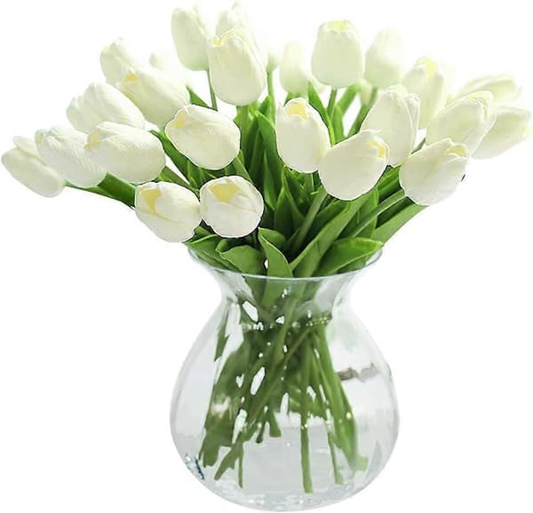 10 stk \"Real Touch\" tulipaner kunstige blomster buket bryllup midtpunkt indretning