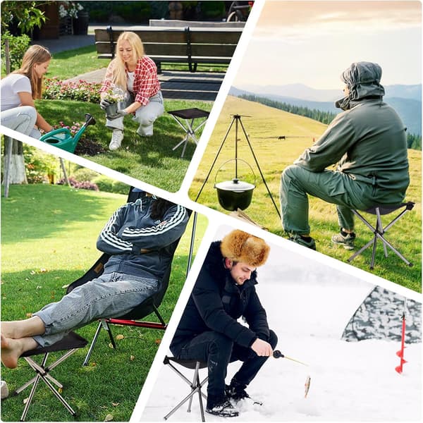 Pall, fällstol, teleskoppall för camping, vandring, utomhuskonsert