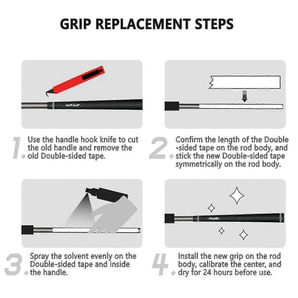 5-delt Golf Regripping Kit Professionelt Golfgreb Afmonteringssæt Golf Reparationsværktøj -Sy