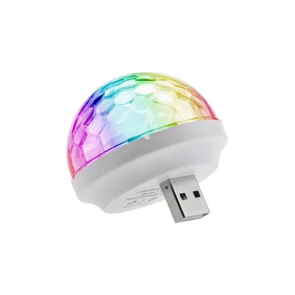 USB Mini Diskokugle Lys, Lydaktiveret Festlampe, Julegaver til Børn - Skab en Festlig Atmosfære med