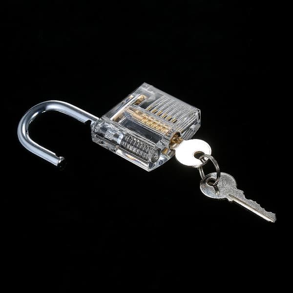 Transparent Training Padlock Visible Padlock Lock Picking Tool Practice Locksmith Tool Lock Opening[LD]