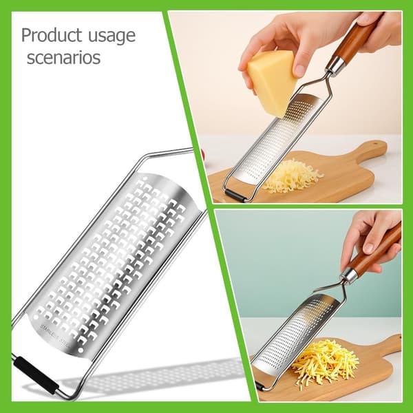 Cheese Slicer - Grater with Handle - Easily Grates Lemons, Vegetables, and Cheese - Easy to Use