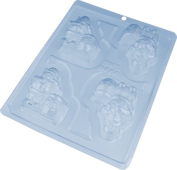 Pralinform Tomte Chokladform - Santa Claus - BWB 9666 - Special 3-delsform Transparent transparent