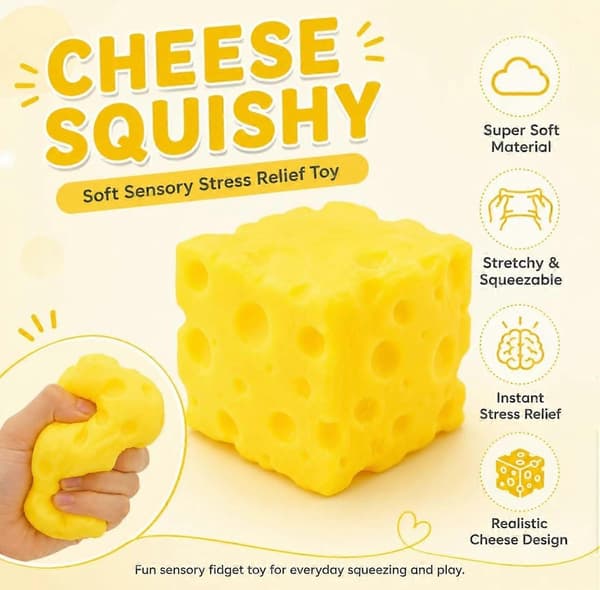 Smør Squishy 3-pak Smør Squishy Ost Squishy Til Angst & Stresslindring Legetøj Til Børn Mænd Kvinder Blødt Legetøj Håndtryk Beroligende