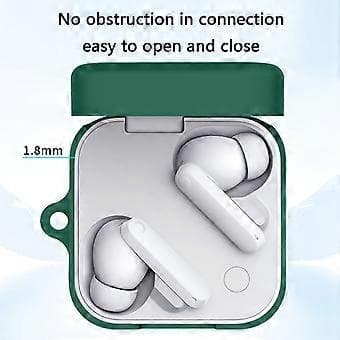 Earbud Shell Silicone Case Soft Case Dustproof Protective Cover Damage Prevention Sleeve for CMF Buds 2 Dark Green (Dark Green)
