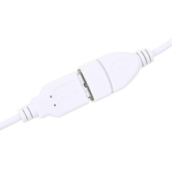 USB 2.0 hann til hunn-kabel med bryter for strømkabel