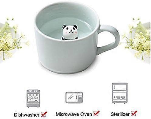 Kaffe Melk Te Keramiske Krus - 3D Dyr Morgenkopp Beste Gave til Morgendrikk (Panda)