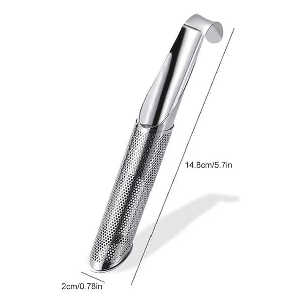2x Tesil rør rustfritt stål nett teinfuser Metallutseende Metall utseende one size