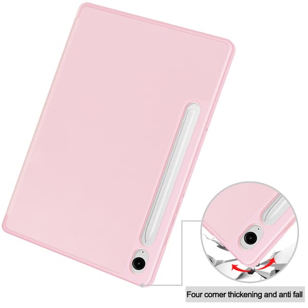 Etui til Samsung Galaxy Tab S9/S9 FE 2023 Ensfarget beskyttelsesetui rosa