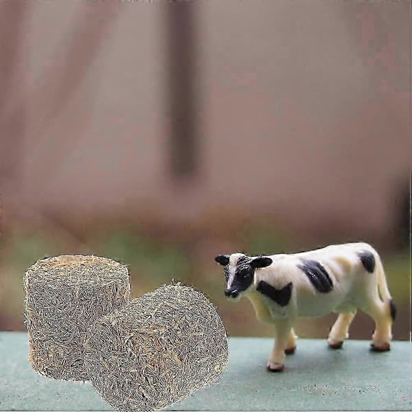 Farm Decoration Miniature Props Simulate Mini Haystack Decor Square Garden Decoration 8 Pcs