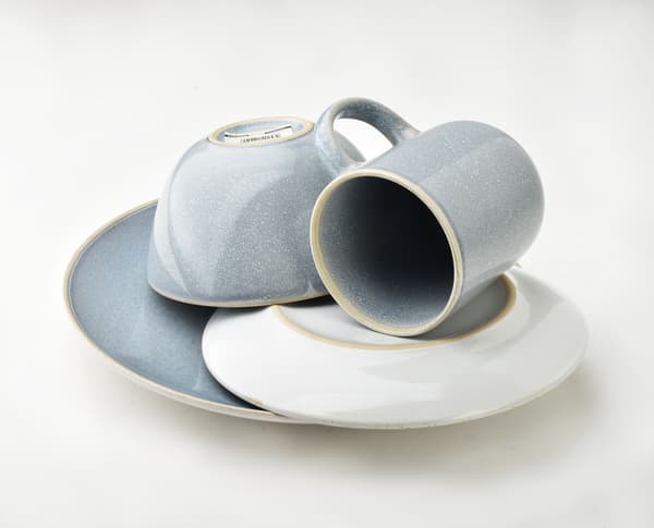 Elegant 28 cm flad keramiktallerken - Basic Nature kollektionen