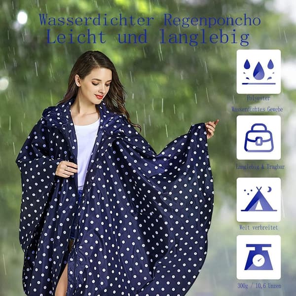 Regnfrakke Mode Unisex Regnponcho Åndbar Med Opbevaringstaske
