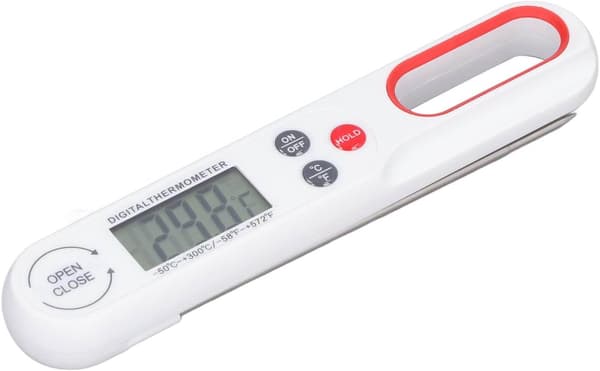 Digitalt Stegetermometer | Foldbart | Øjeblikkelig Aflæsning Hvid hvid white