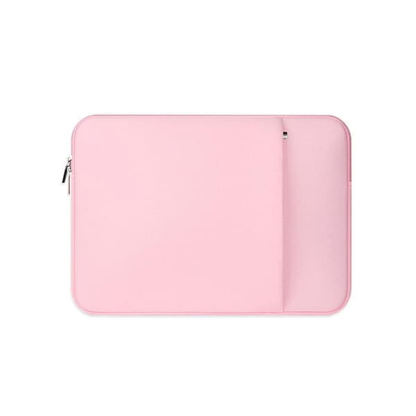 15 inch Laptop Sleeve Soft Padded Case with Zipper, Front Pocket & Accessory Bag Pink