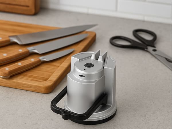 Knife and Scissor Sharpener - Electric Sharpener with Suction Cup 240